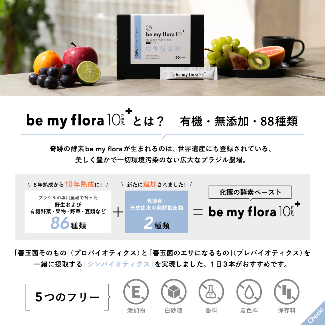 be my flora 10年酵素+ 700gパウチ田中みな実