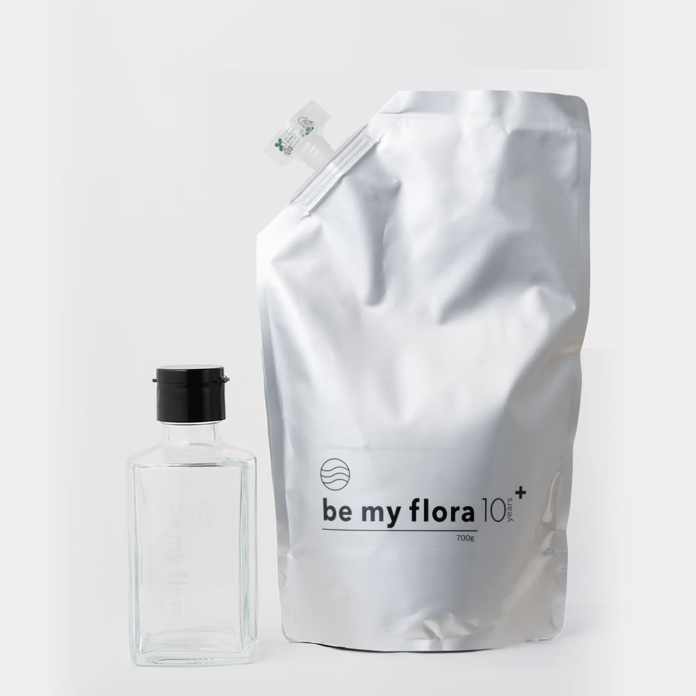 be my flora 10年熟成酵素＋（700gパウチ）＆詰め替え瓶 | REBEAUTY